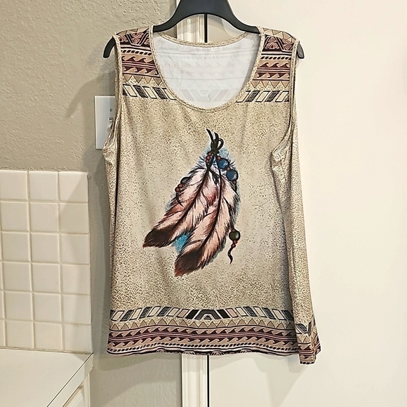 NEW Sleeveless Southwestern print Tank 4XL - Picture 1 of 7